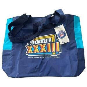 NFL Vintage 1999 Super Bowl XXXIII 33 Blue Tote Bag New With Tags